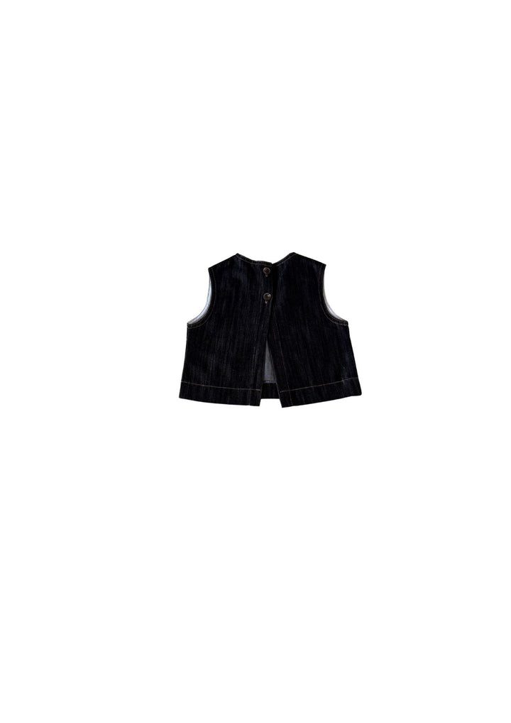 The Zayna top - black denim (set)
